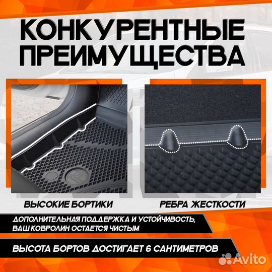 Эва коврики на Nissan Qashqai I 2006-2013 салон 3D