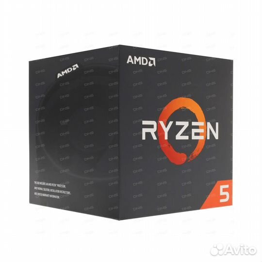 Б/У Процессор + Охлаждение BOX AMD Ryzen 5 2600 AM