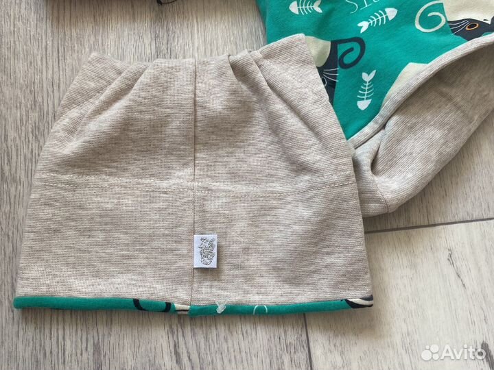 Новые шапки и снуд для мальчика 46-48 см 9-12 мес