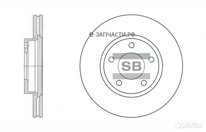 Sangsin brake SD4401 Торм.диск пер.вент.278x25 5 о