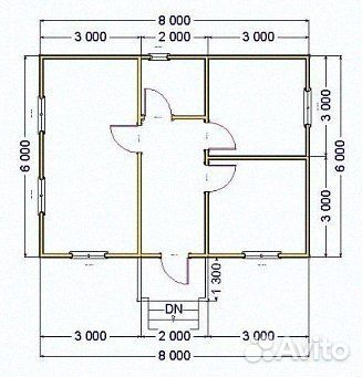 Дачный домик 6х8