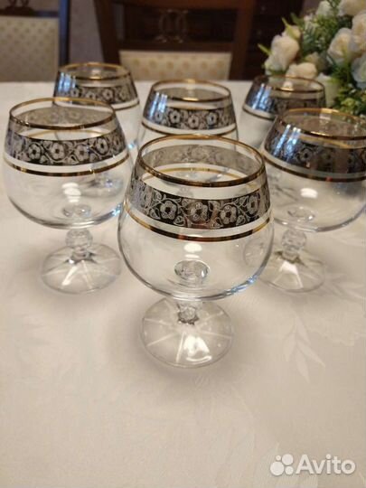 Бокалы стеклянные комплект. Чехия