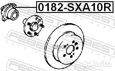 Ступица задняя комплект 0182SXA10R Febest