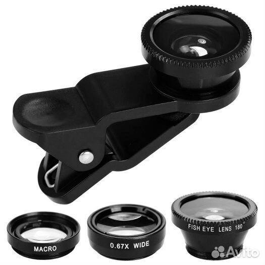 Объектив телефон 3 линзы