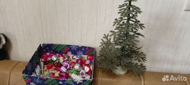 Елка малютка СССР с игрушками