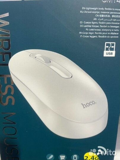 Компьютерная мышка hoco GM 14 Platinum 2,4G - Whit