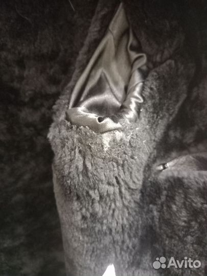 Дубленка мужская синяя