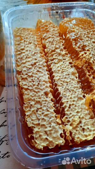 Мёд со своей пасеки, мёд в сотах