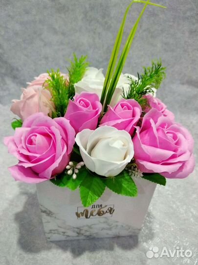 Букет из мыльных роз