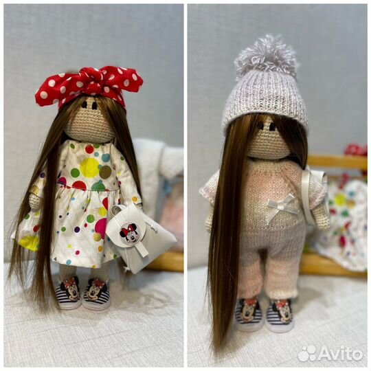 Интерьерная вязаная кукла