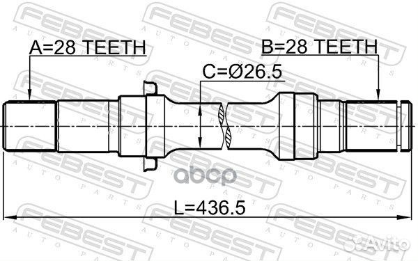 Полуось правая mazda MPV LW 1999-2006 0512-lwmt
