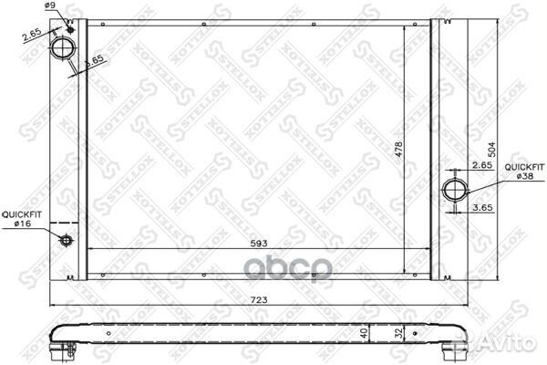 Радиатор bmw e65 e66 3.6-6.0 01 Stellox 213