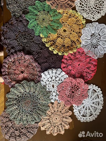 Вязанные крючком салфетки