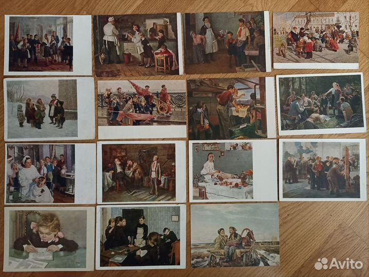 Открытки соцреализм живопись СССР