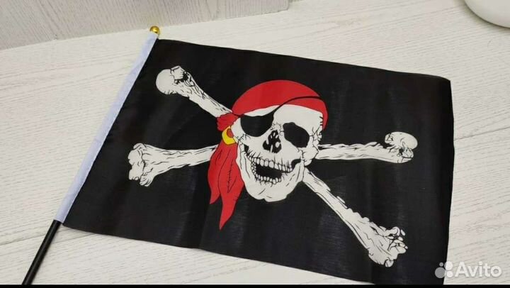 Шляпа пирата, флаг пиратский, пиратская вечеринка