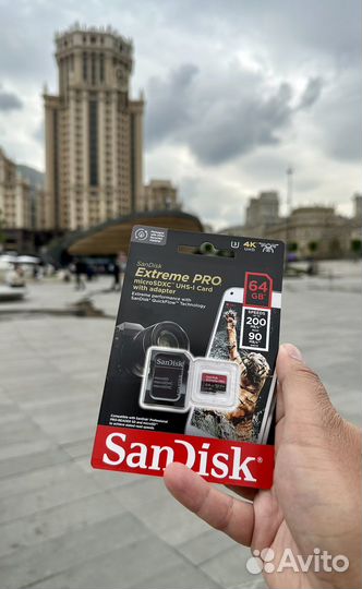 Карта памяти MicroSD Sandisk Extreme 64gb