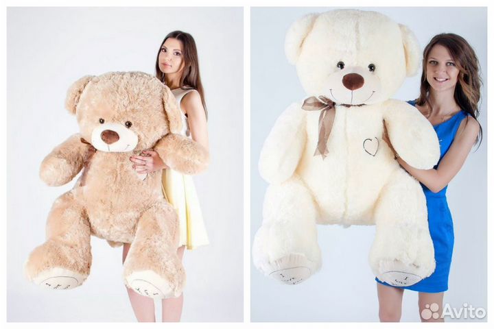 Большие плюшевые мишки и панды