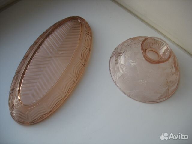 Посуда из розового стекла. СССР