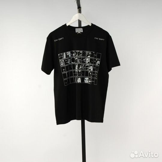 Футболка черная оверсайз cav empt