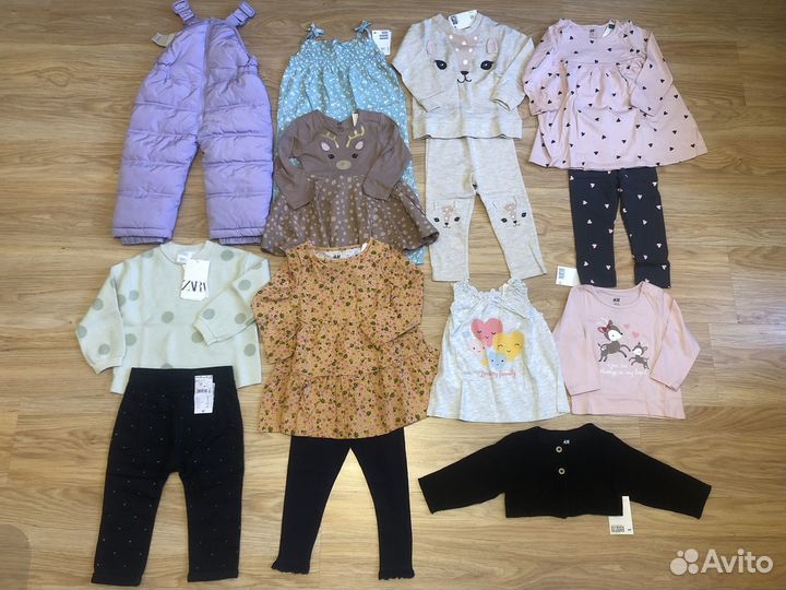 Новая одежда на девочку пакетом 80 86 92