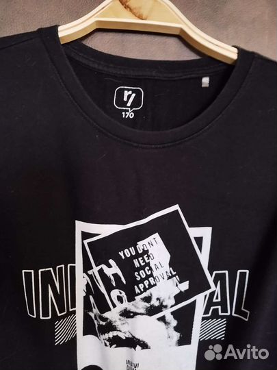 Мужская футболка с длинным рукавом, рост 170