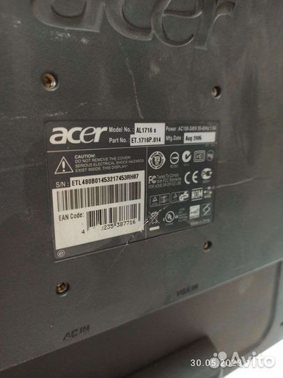 Монитор acer 2005 года