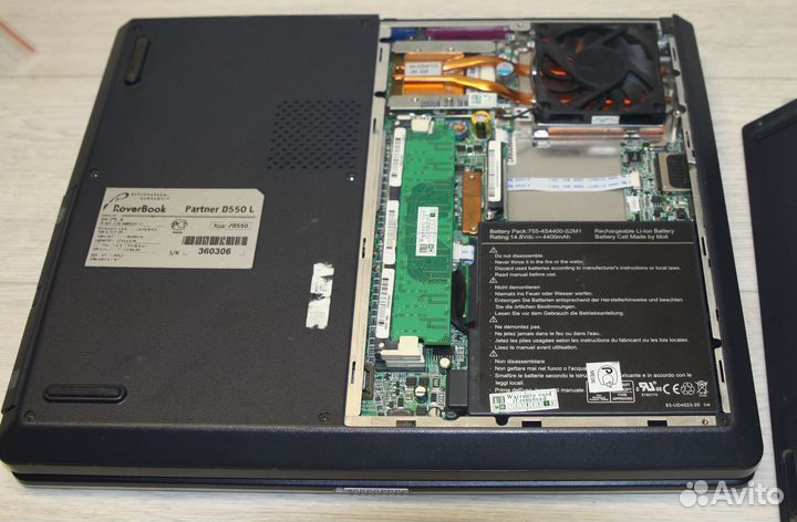 Ноутбук старый RoverBook Partner D550L