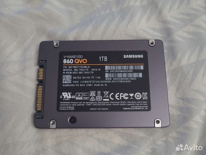 SSD Samsung SATA 860 QVO 1Tb