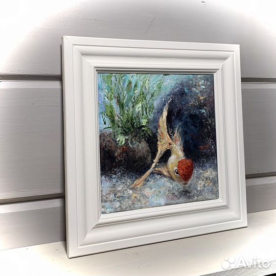 Картина маслом на холсте в деревянной раме