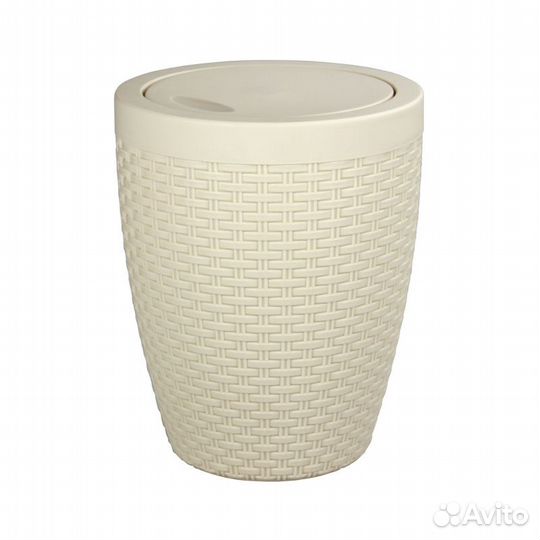 Контейнер для мусора 8,0 л Плетенка с крышкой