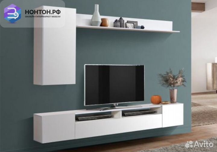 Стенка Прага-2 белый / белый глянец снег