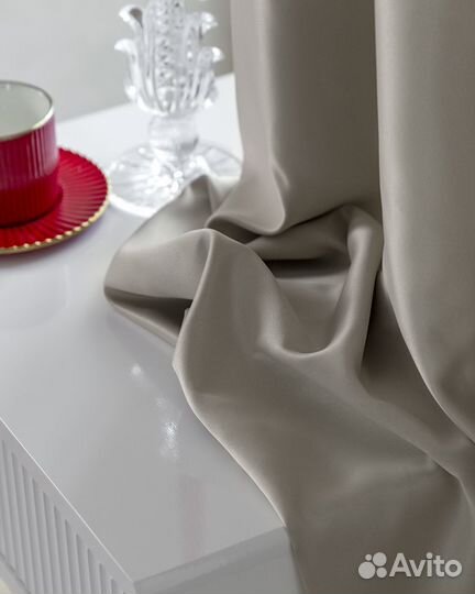 Шторы сатен Адора сливочный