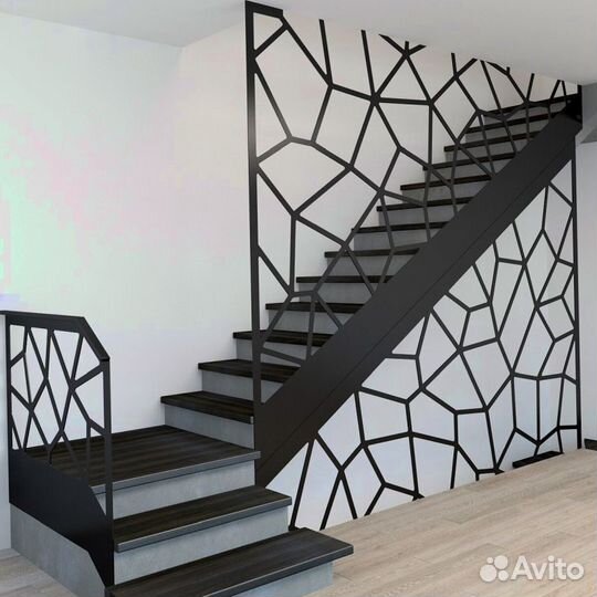 Металлические лесницы и перила дизайн 5877