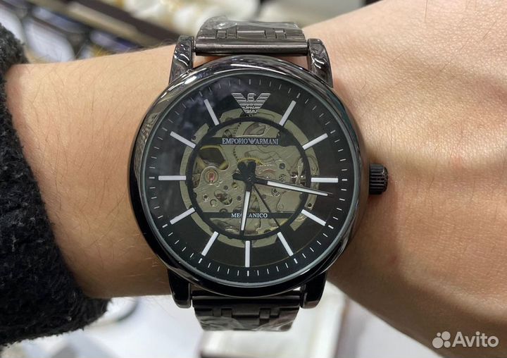 Часы armani мужские скелетон с Браслетом