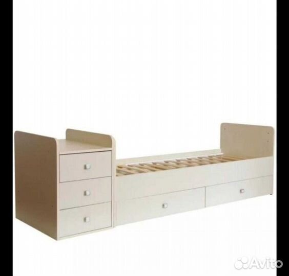 Детская кроватка трансформер с маятником