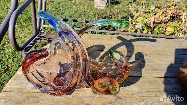 Ваза гутное стекло