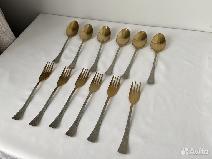 Столовые ложки и вилки СССР 12 шт нержавейка