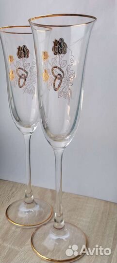 Фужеры для шампанского (свадебные бокалы)