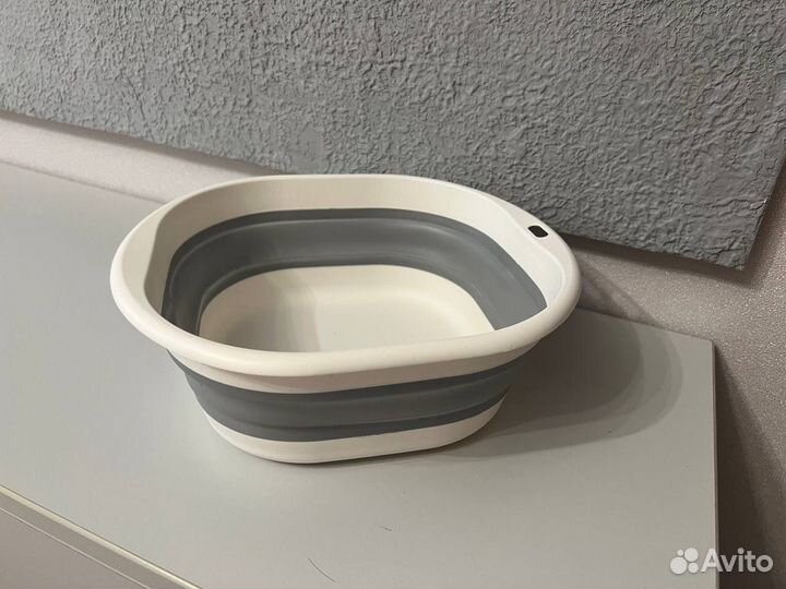 Складная новая миска тарелка силиконовая салатник