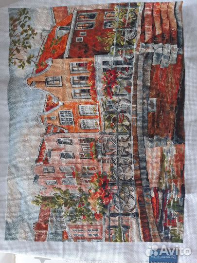 Схема для вышивки Амстердам. Мост через канал