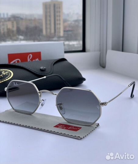 Очки ray ban octagonal пепельные
