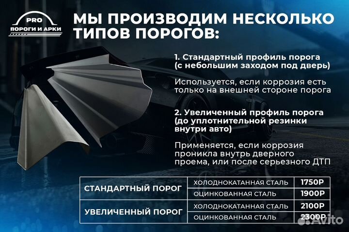 Ремонтные пороги Chevrolet Lanos