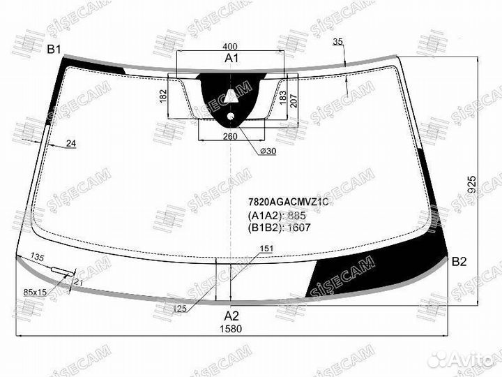 Стекло лобовое + дд + камера skoda kodiaq 17