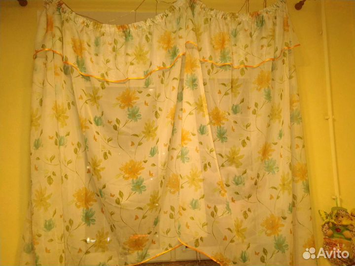 Шторы, занавески, цветной декор, бахрома