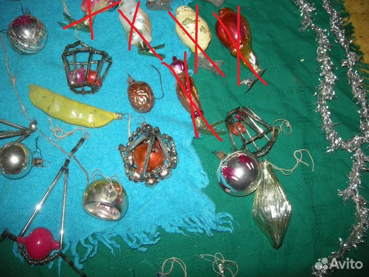 Елочные игрушки СССР стекло картонаж самовывоз
