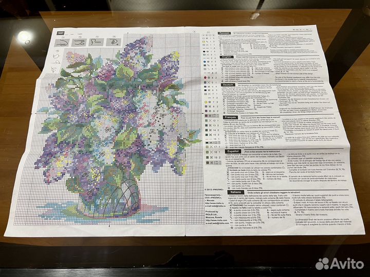 Остатки набора от вышивки 