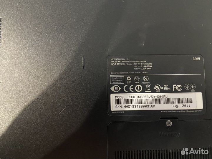 Ноутбук samsung np300v5a