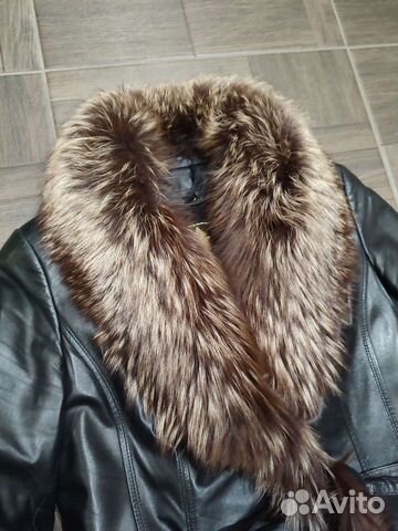 Женская натуральная кожаная куртка, с мехом, 44-46 объявление продам