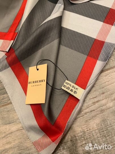 Палантин платок Burberry серый новый