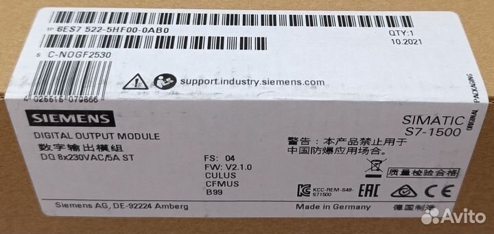 6ES7522-5HF00-0AB0 мод. дискретных выходов S7-1500